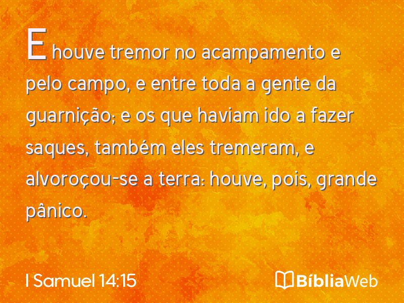 I Samuel 14:15 em imagem para compartilhar