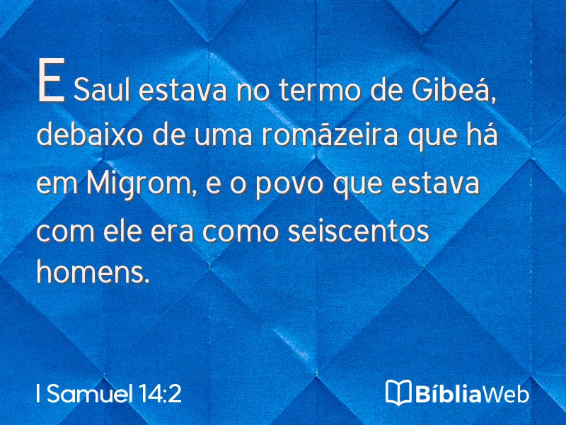 I Samuel 14:2 em imagem para compartilhar