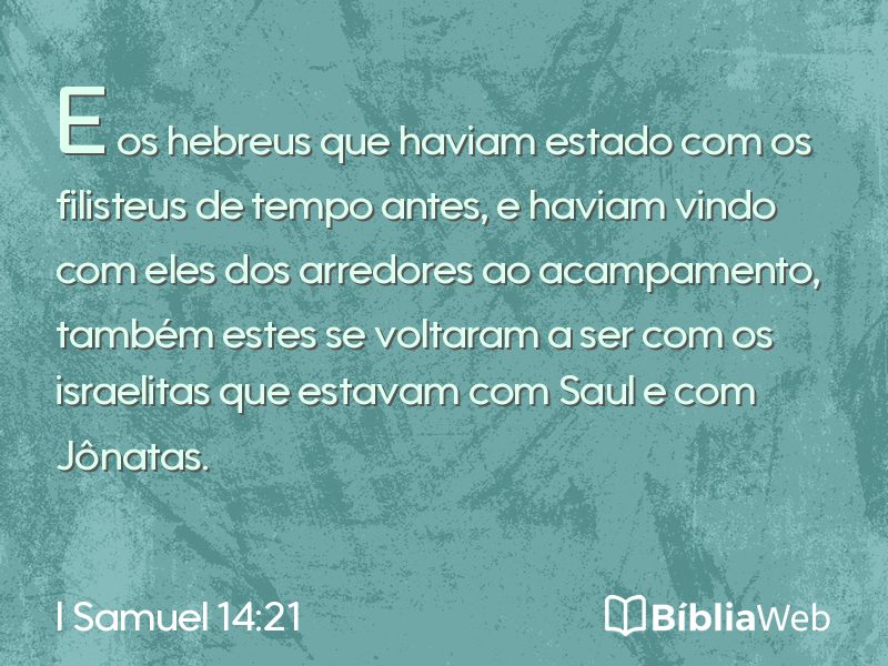 I Samuel 14:21 em imagem para compartilhar