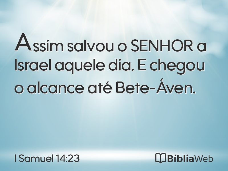 I Samuel 14:23 em imagem para compartilhar