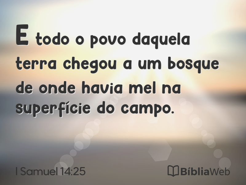 I Samuel 14:25 em imagem para compartilhar