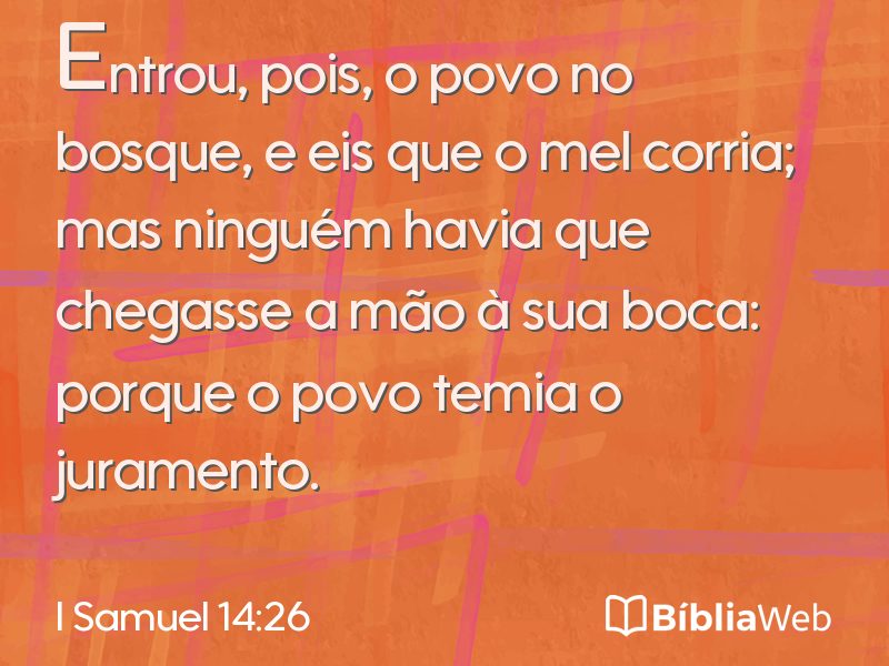I Samuel 14:26 em imagem para compartilhar