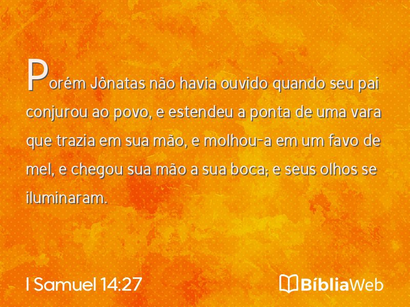 I Samuel 14:27 em imagem para compartilhar