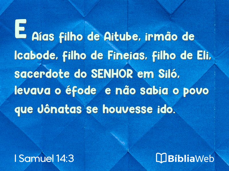 I Samuel 14:3 em imagem para compartilhar