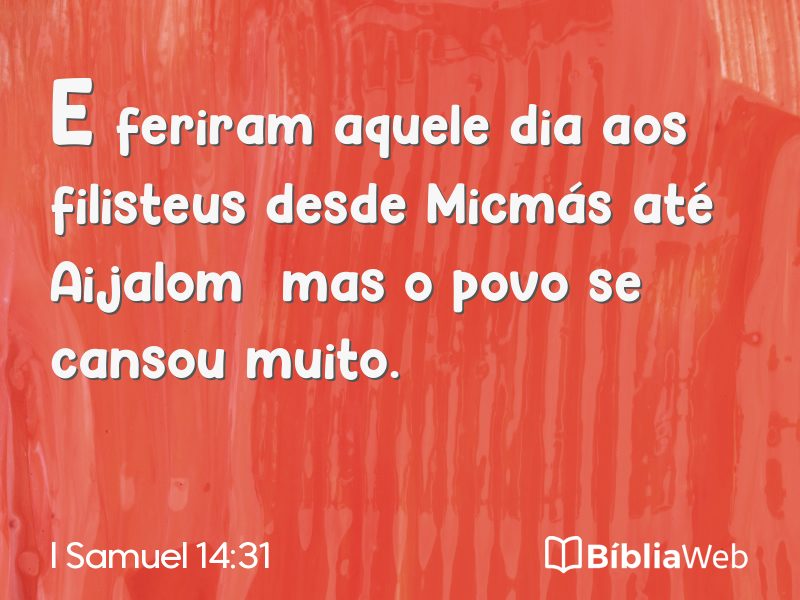 I Samuel 14:31 em imagem para compartilhar