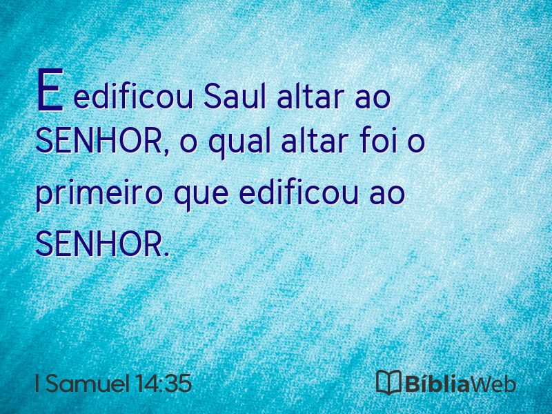 I Samuel 14:35 em imagem para compartilhar