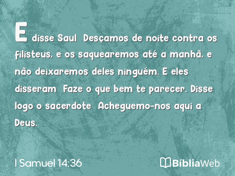 I Samuel 14:36 em imagem para compartilhar