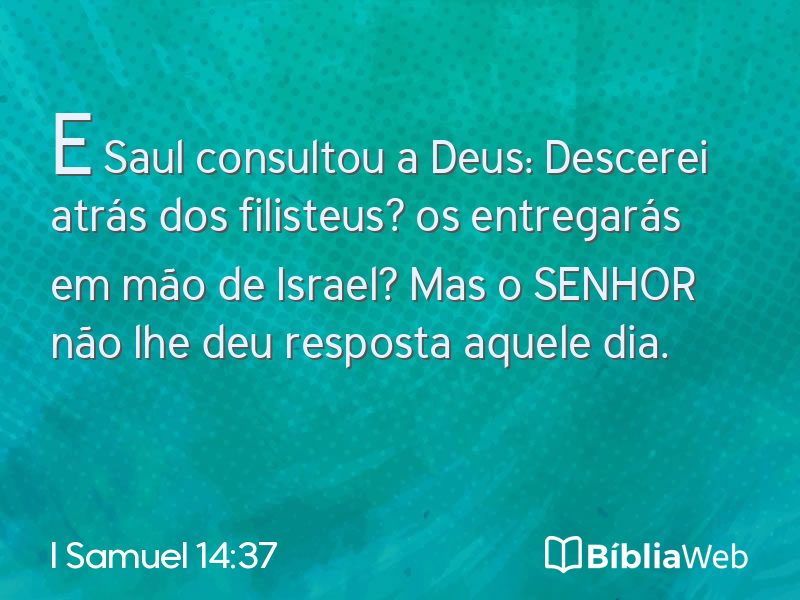I Samuel 14:37 em imagem para compartilhar
