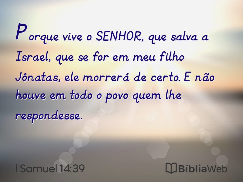 I Samuel 14:39 em imagem para compartilhar