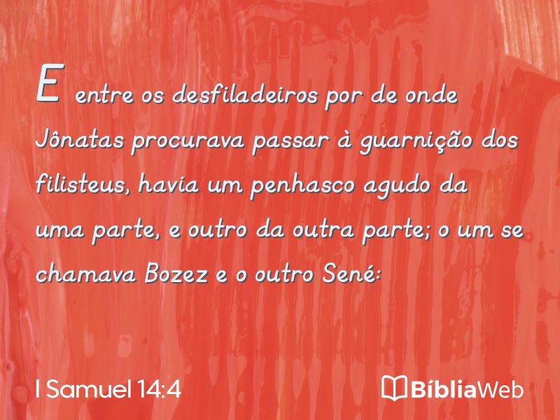 I Samuel 14:4 em imagem para compartilhar