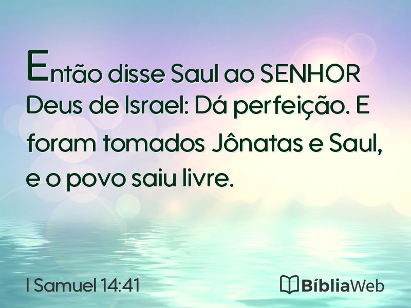 I Samuel 14:41 em imagem para compartilhar