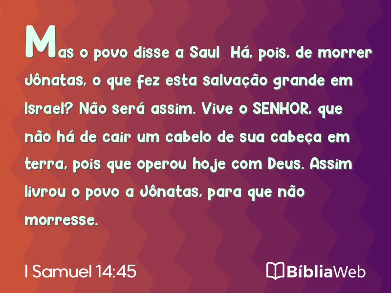 I Samuel 14:45 em imagem para compartilhar