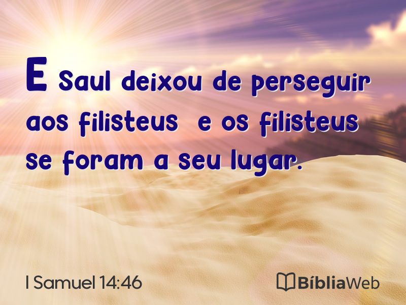 I Samuel 14:46 em imagem para compartilhar