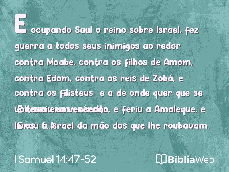 I Samuel 14:47-52 em imagem para compartilhar