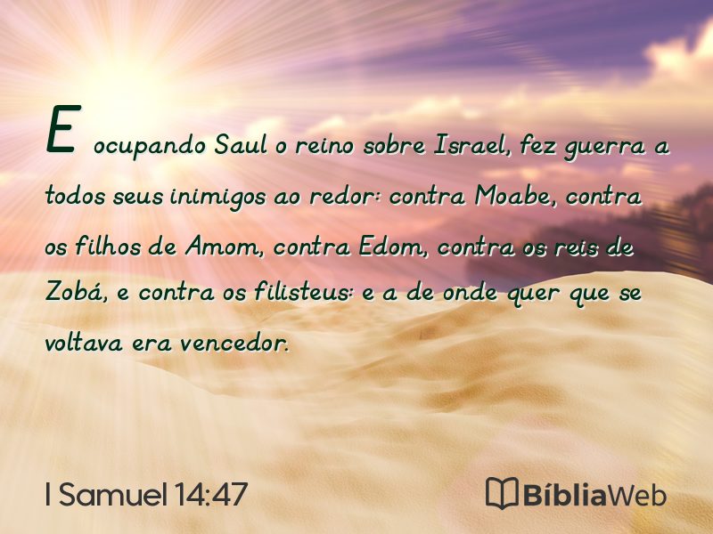 I Samuel 14:47 em imagem para compartilhar