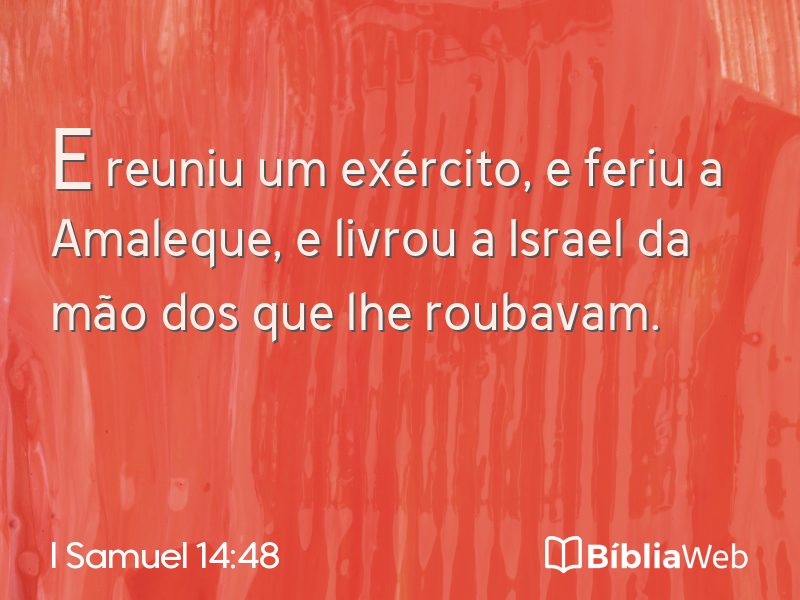 I Samuel 14:48 em imagem para compartilhar