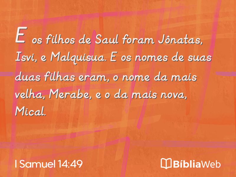 I Samuel 14:49 em imagem para compartilhar