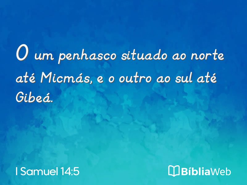 I Samuel 14:5 em imagem para compartilhar