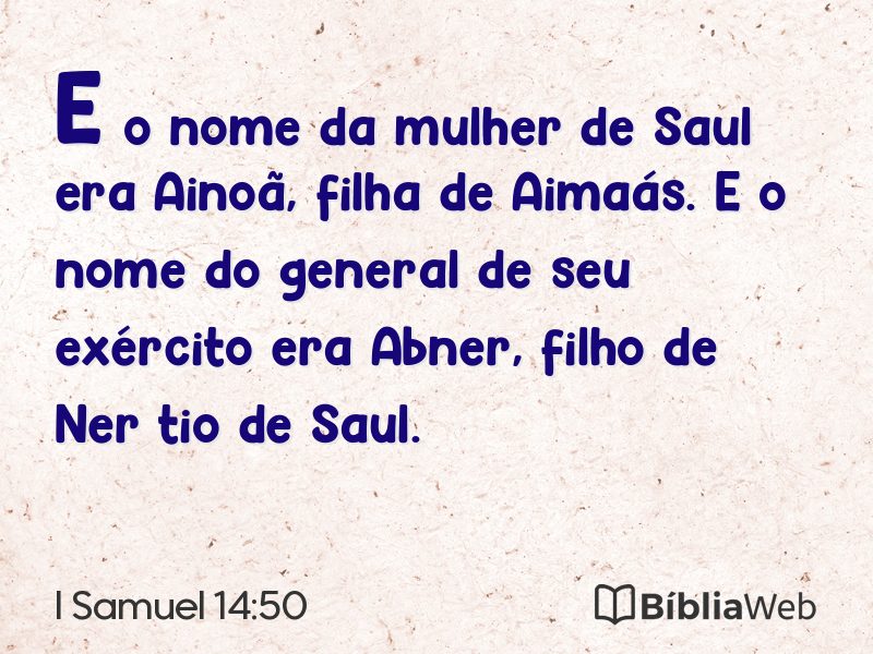 I Samuel 14:50 em imagem para compartilhar