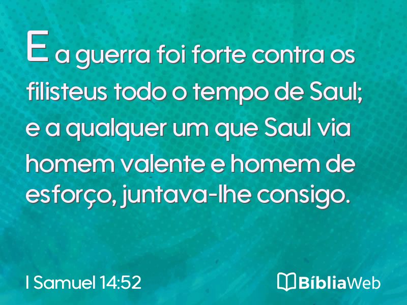I Samuel 14:52 em imagem para compartilhar