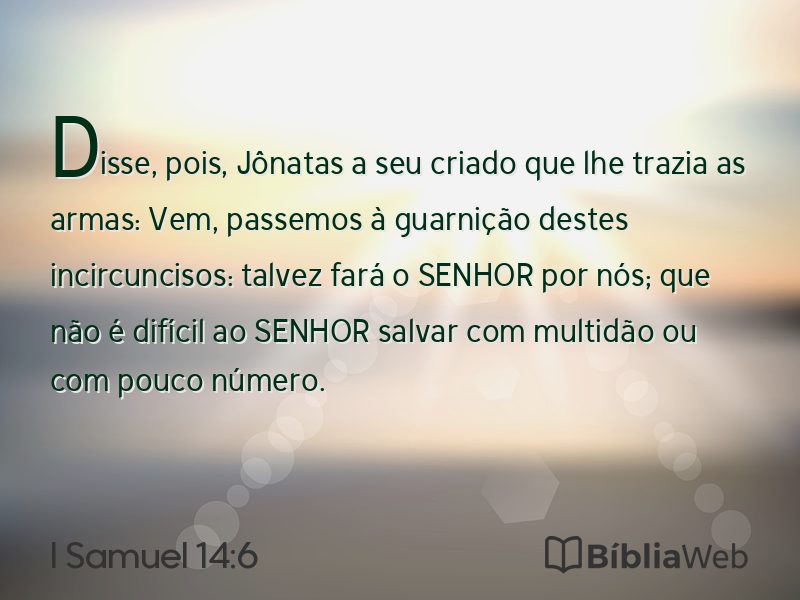 I Samuel 14:6 em imagem para compartilhar