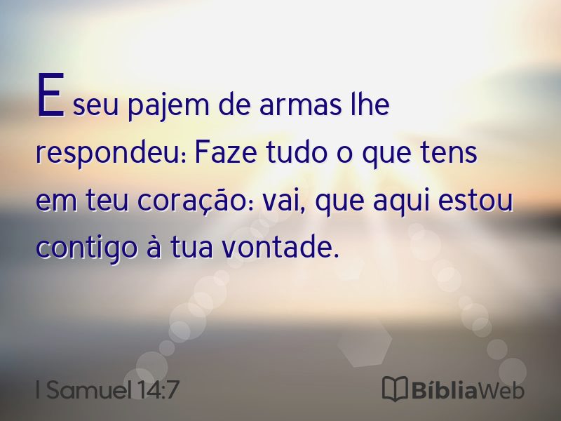 I Samuel 14:7 em imagem para compartilhar