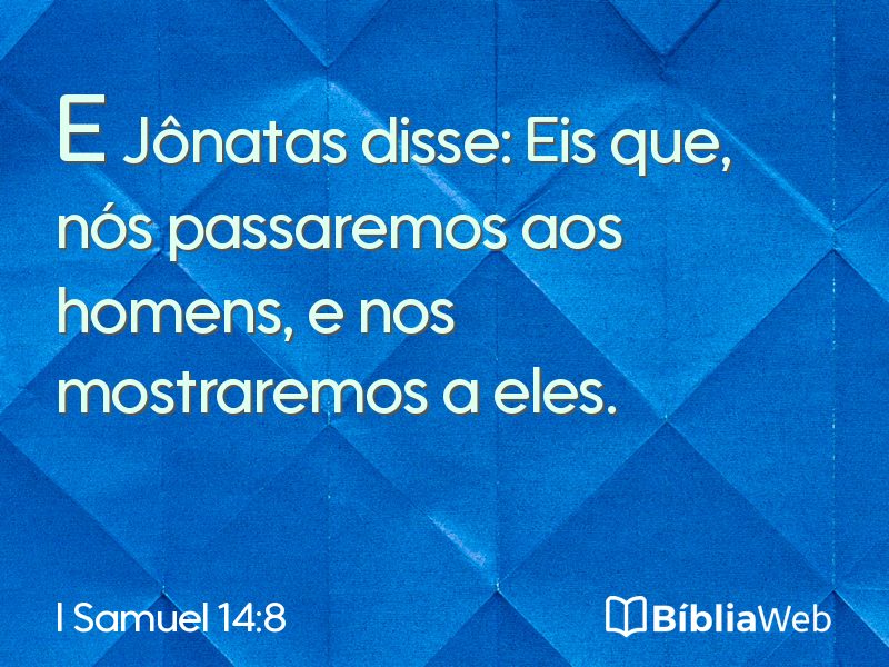 I Samuel 14:8 em imagem para compartilhar
