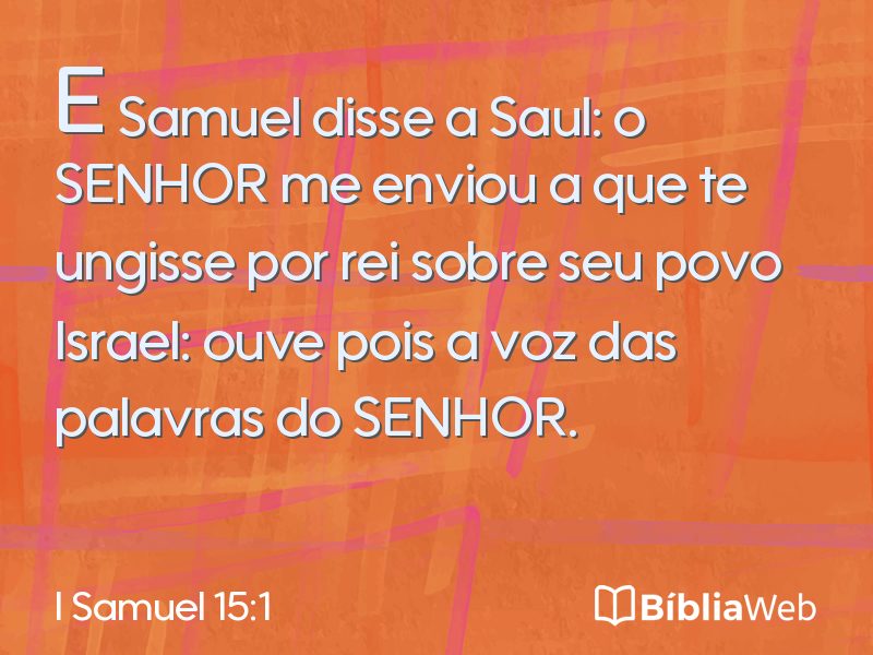 I Samuel 15:1 em imagem para compartilhar