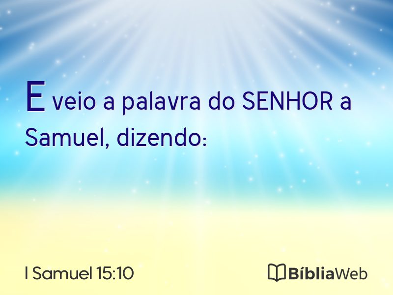 I Samuel 15:10 em imagem para compartilhar