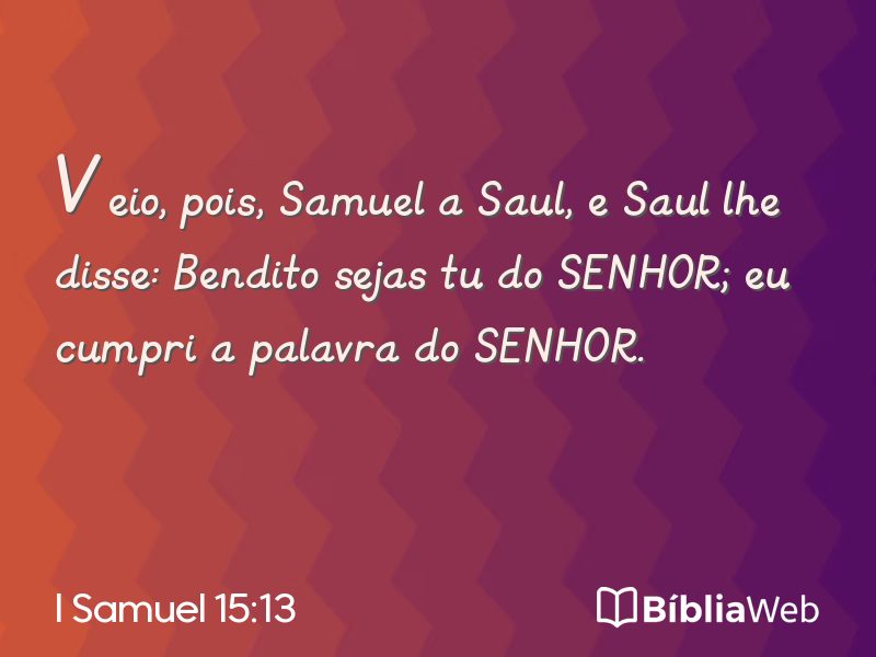 I Samuel 15:13 em imagem para compartilhar