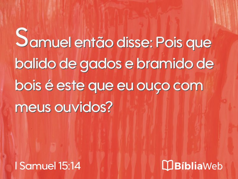 I Samuel 15:14 em imagem para compartilhar