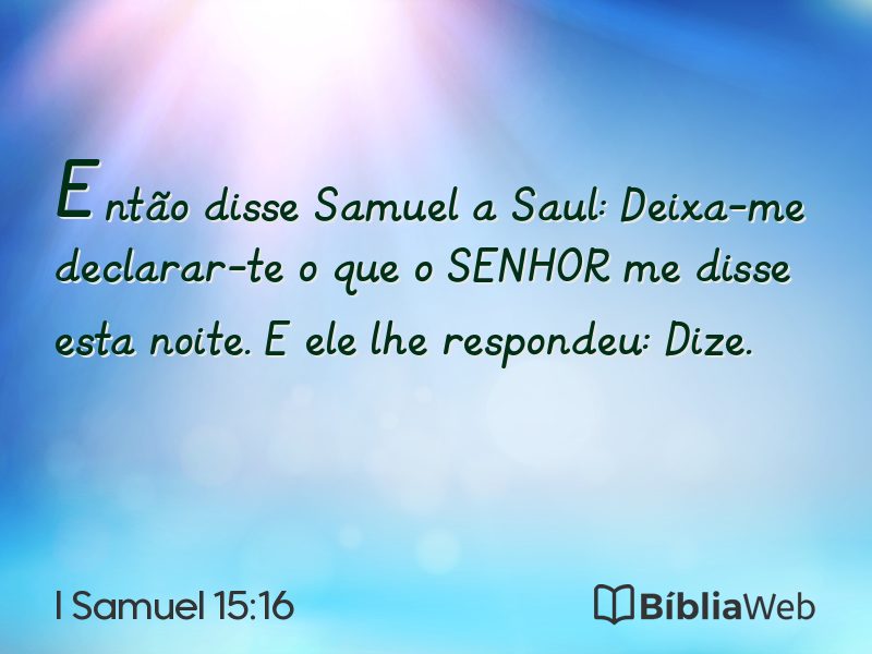 I Samuel 15:16 em imagem para compartilhar