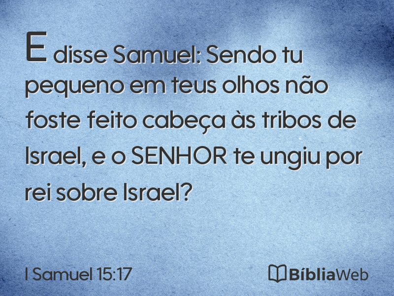 I Samuel 15:17 em imagem para compartilhar