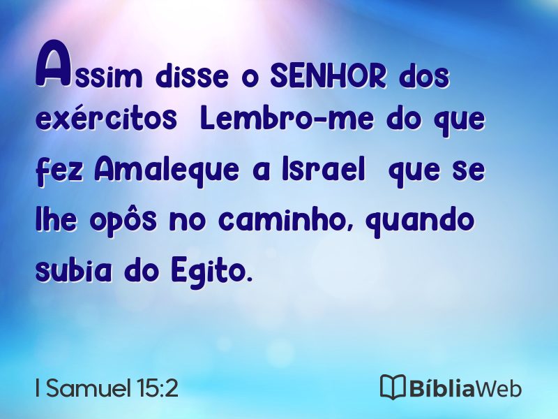 I Samuel 15:2 em imagem para compartilhar