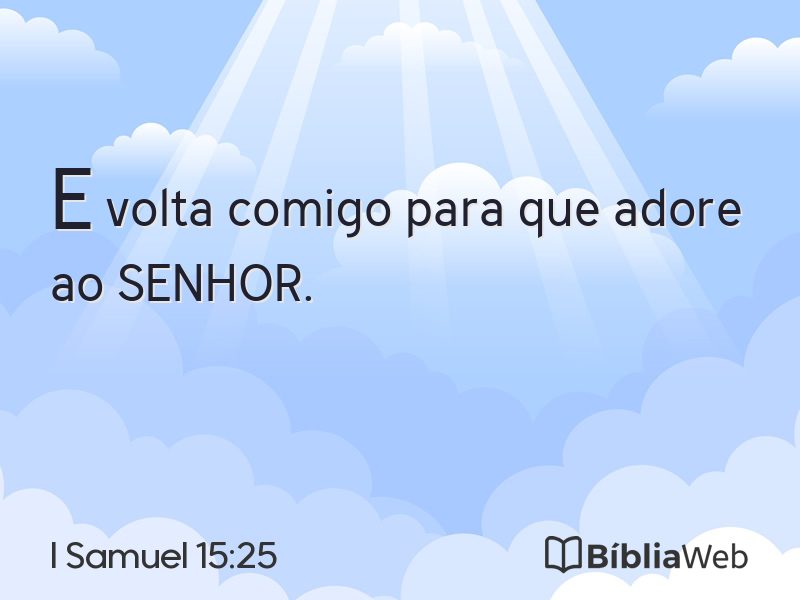I Samuel 15:25 em imagem para compartilhar