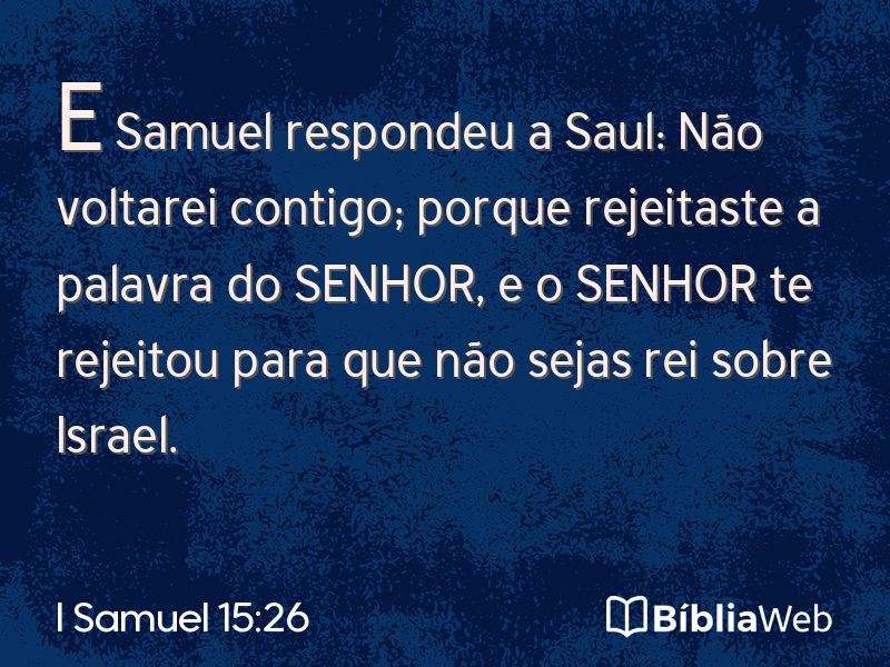 I Samuel 15:26 em imagem para compartilhar