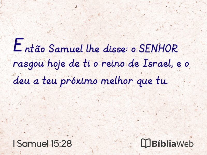 I Samuel 15:28 em imagem para compartilhar