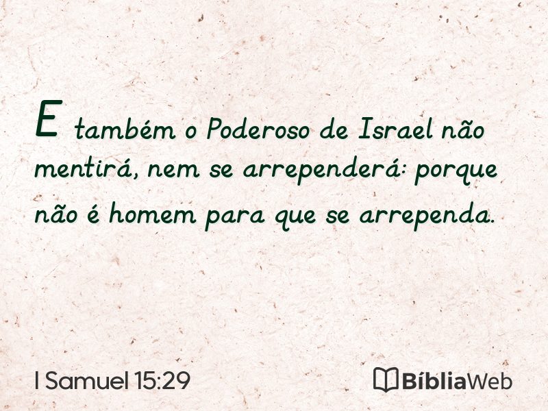 I Samuel 15:29 em imagem para compartilhar