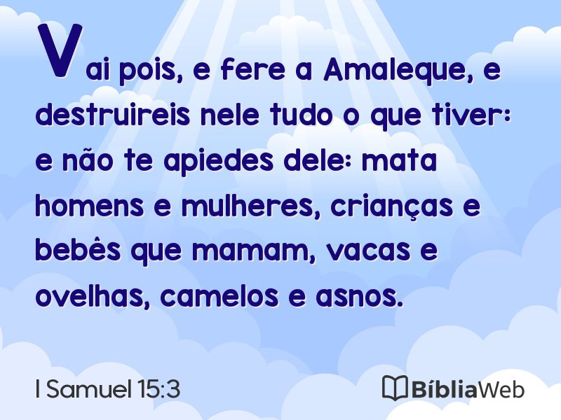 I Samuel 15:3 em imagem para compartilhar