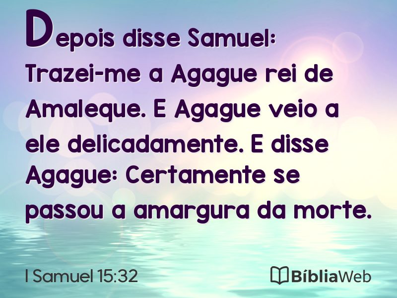 I Samuel 15:32 em imagem para compartilhar
