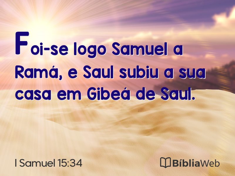I Samuel 15:34 em imagem para compartilhar