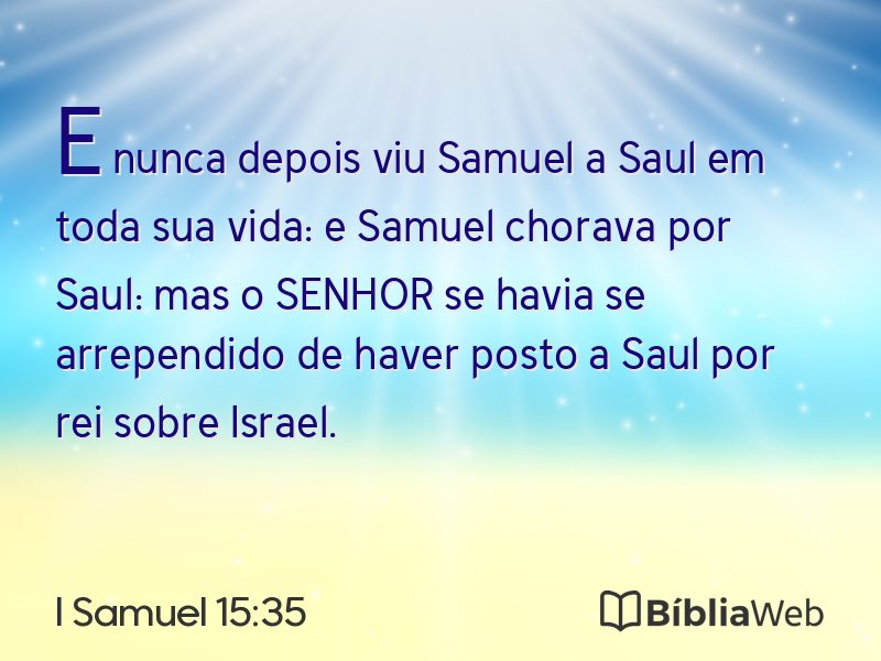 I Samuel 15:35 em imagem para compartilhar
