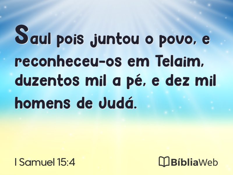 I Samuel 15:4 em imagem para compartilhar