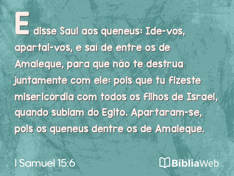 I Samuel 15:6 em imagem para compartilhar