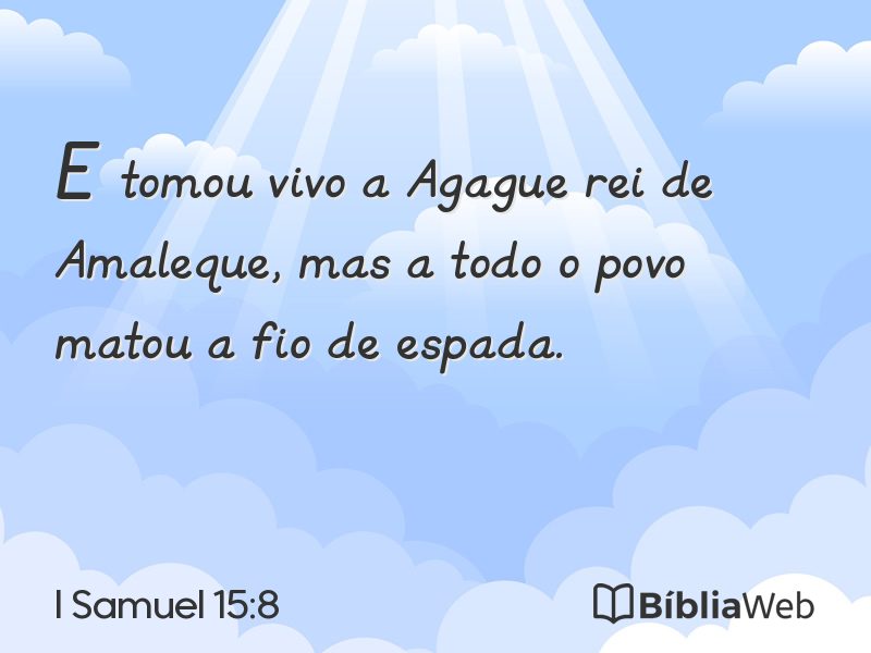 I Samuel 15:8 em imagem para compartilhar