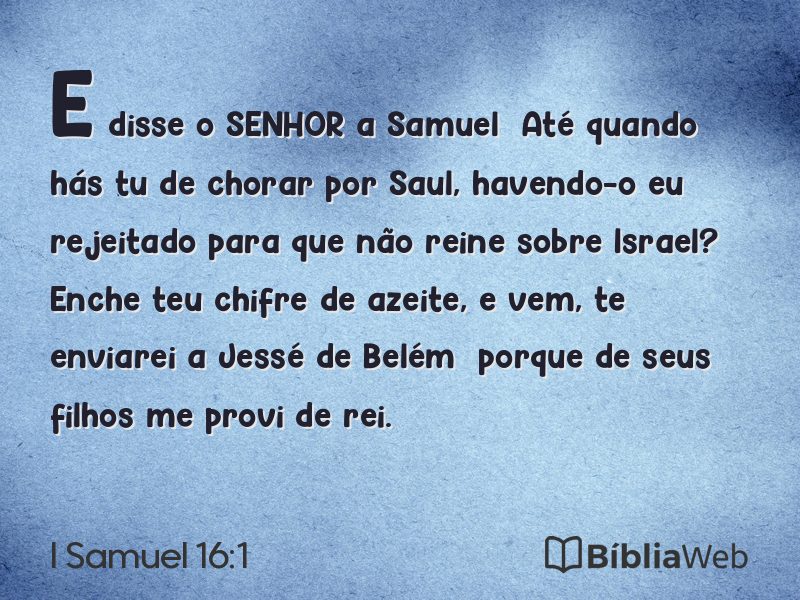 I Samuel 16:1 em imagem para compartilhar