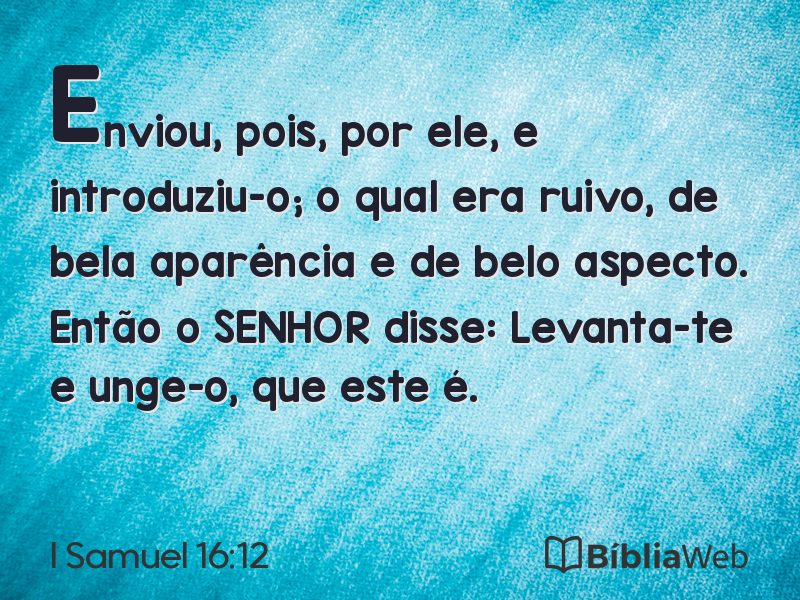 I Samuel 16:12 em imagem para compartilhar