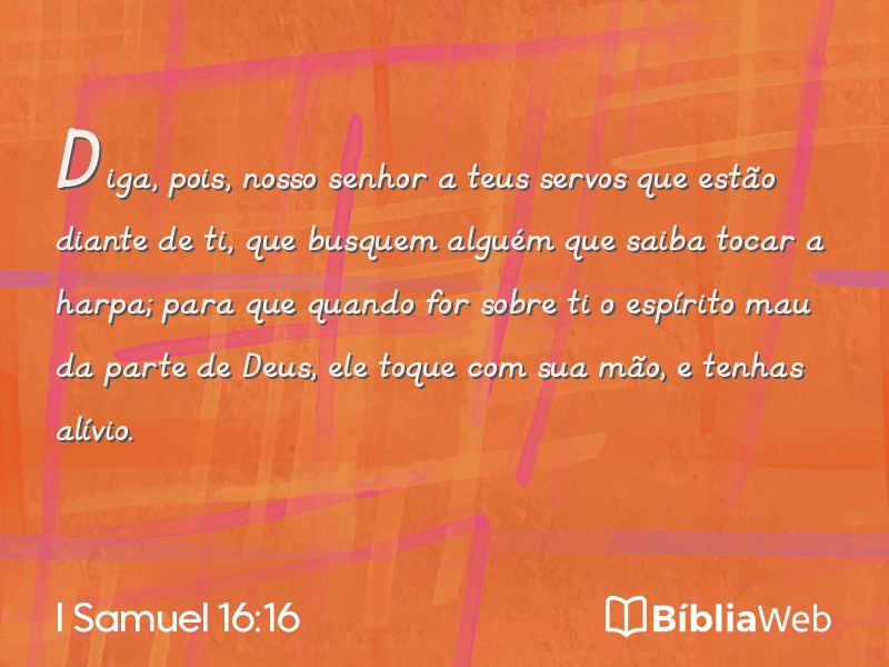 I Samuel 16:16 em imagem para compartilhar