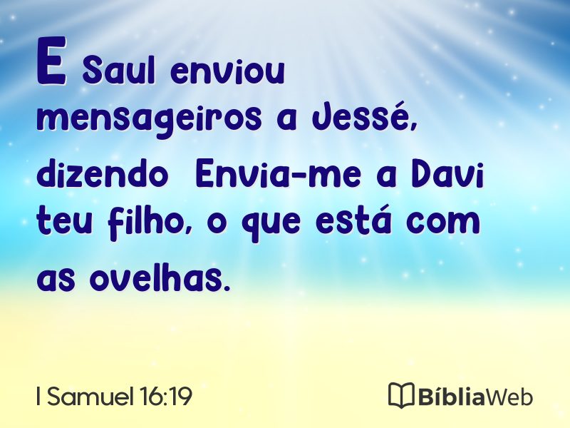 I Samuel 16:19 em imagem para compartilhar
