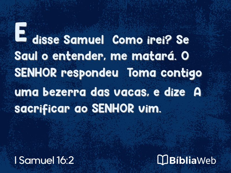 I Samuel 16:2 em imagem para compartilhar